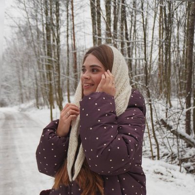 Косынка спицами