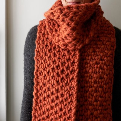 Lattice Brioche Scarf: Free Scarf Knitting Pattern