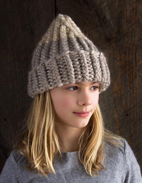 Giant Twisted Rib Hat: Free Hat Knitting Pattern
