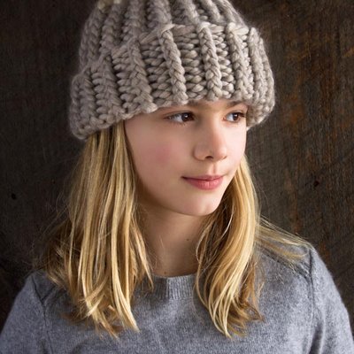 Giant Twisted Rib Hat: Free Hat Knitting Pattern