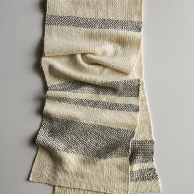 Peppered Stripes Wrap: Free Scarf Knitting Pattern