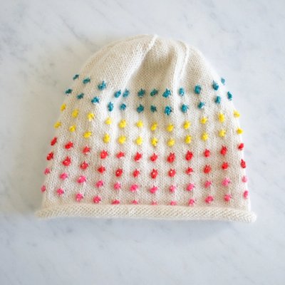 Button Candy Hat: Free Hat Knitting Pattern