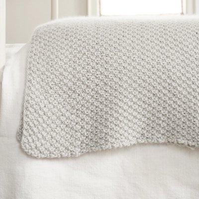 Double Seed Stitch Blanket: Free Knitting Pattern