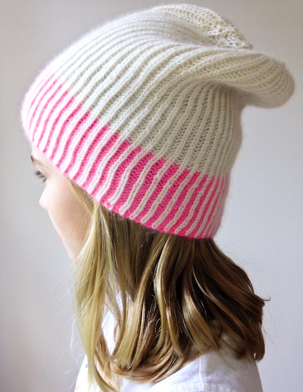 Color Dipped Hat: Free Hat Knitting Pattern