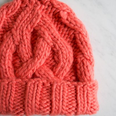 Traveling Cable Hat For Kids: Free Hat Knitting Pattern
