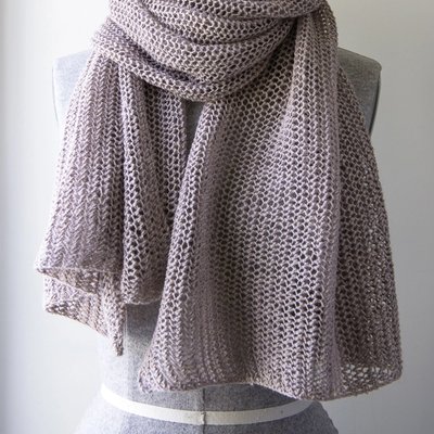Open Air Wrap in Linen Quill: Free Scarf Knitting Pattern